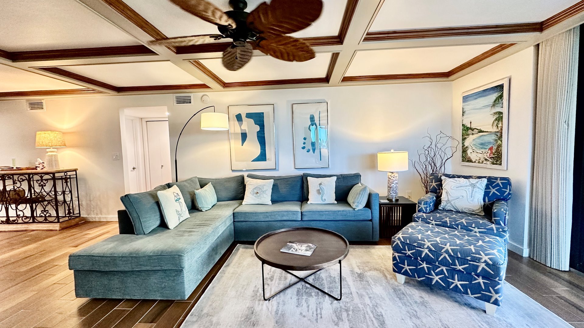 Coastal meets Mid Century Mod at Atrium 101.