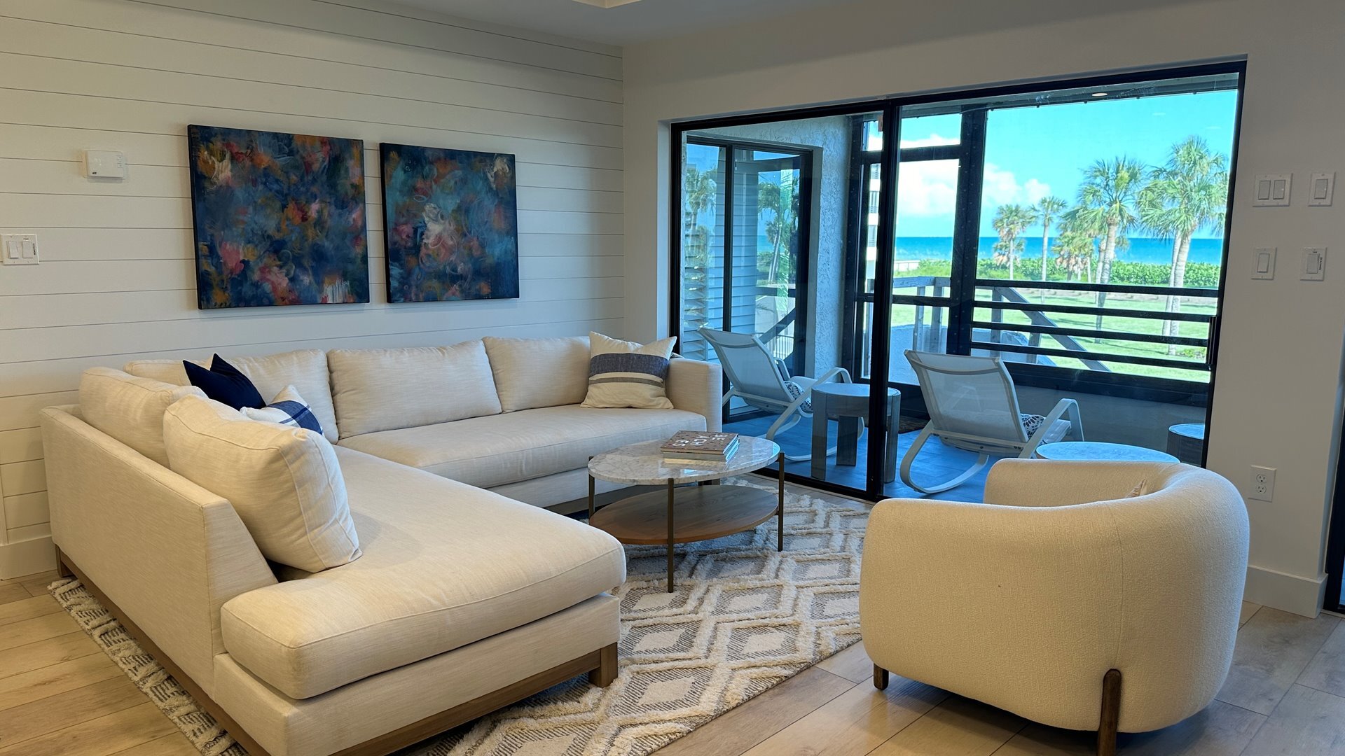 Bespoke interior and artwork with incredible gulf views.
